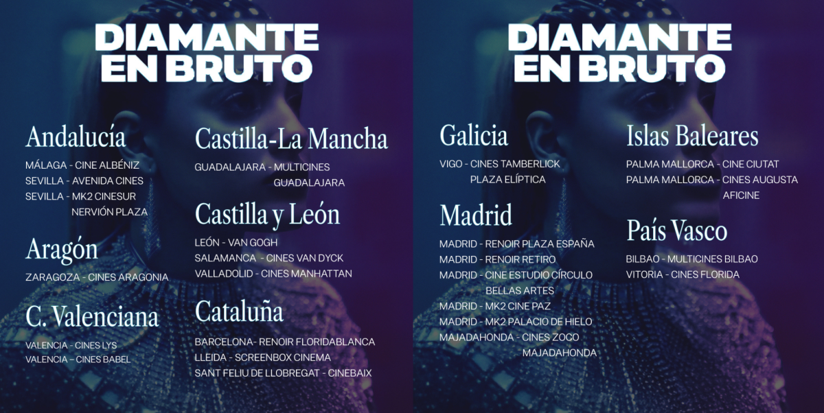 diamante en bruto cartelera